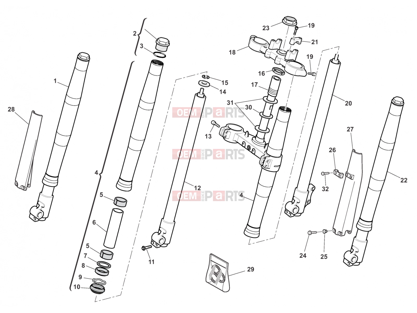 HUSQVARNA 2011 SMS-WRE 125 FRONT FORK ASSEMBLY