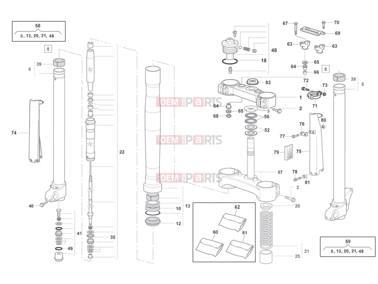 HUSQVARNA 2009 SM-TE 610 FRONT FORK ASSEMBLY