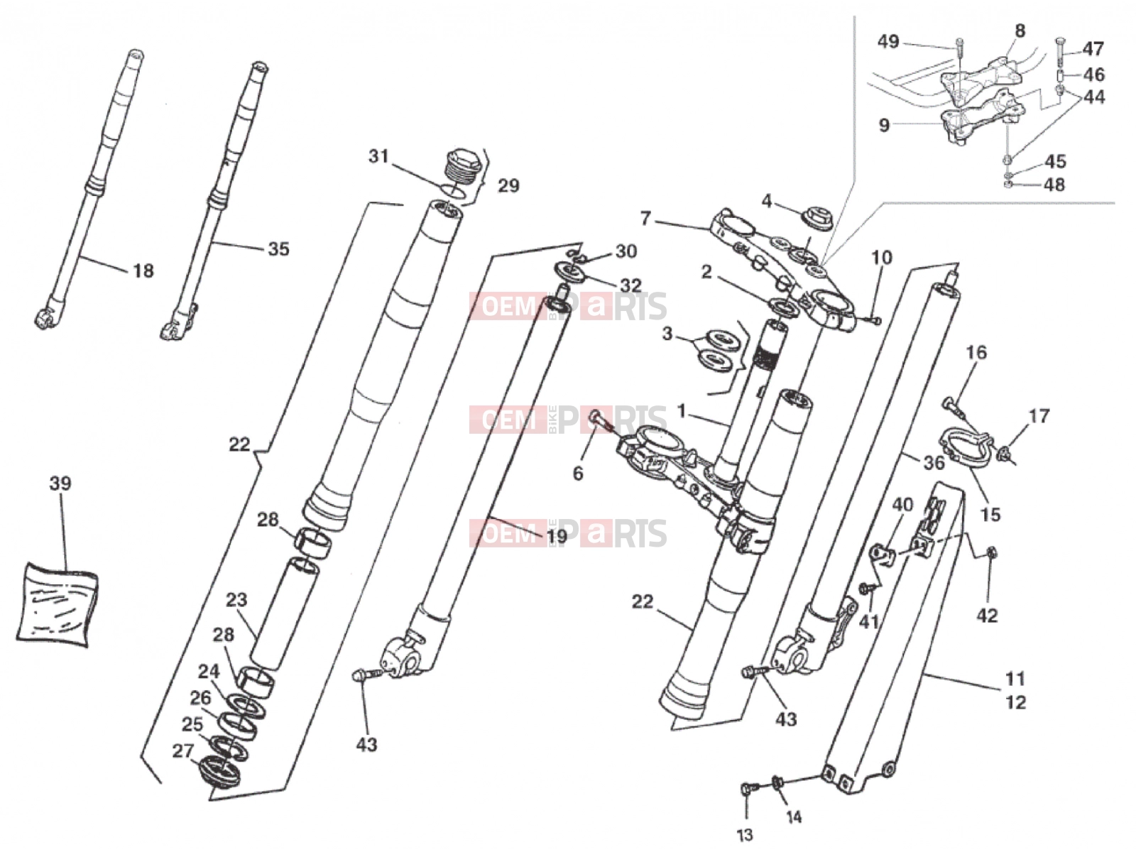 HUSQVARNA 2007 SMS-WRE 125 FRONT FORK ASSEMBLY