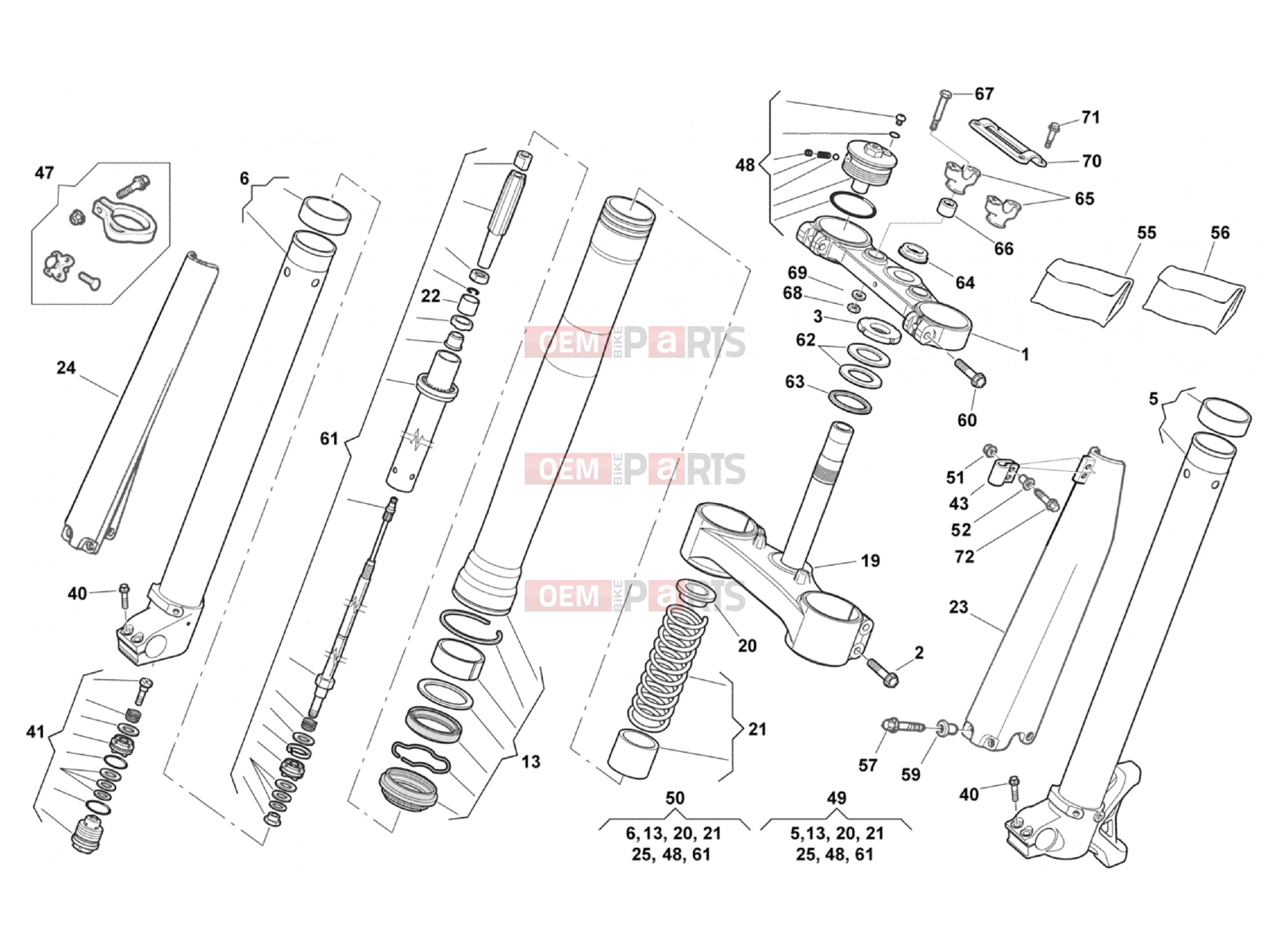 HUSQVARNA 2006 SM 450RR FRONT FORK ASSEMBLY