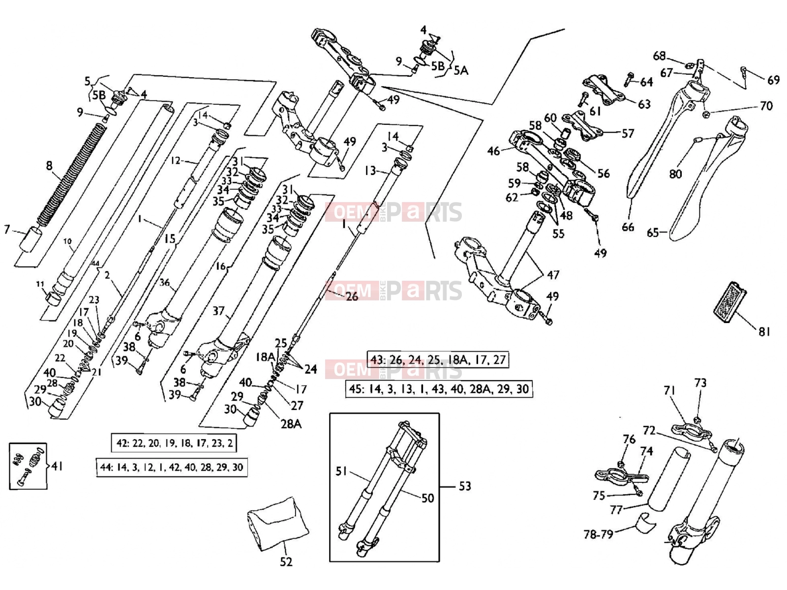 HUSQVARNA 2004 SMS-TE 610E FRONT FORK ASSEMBLY