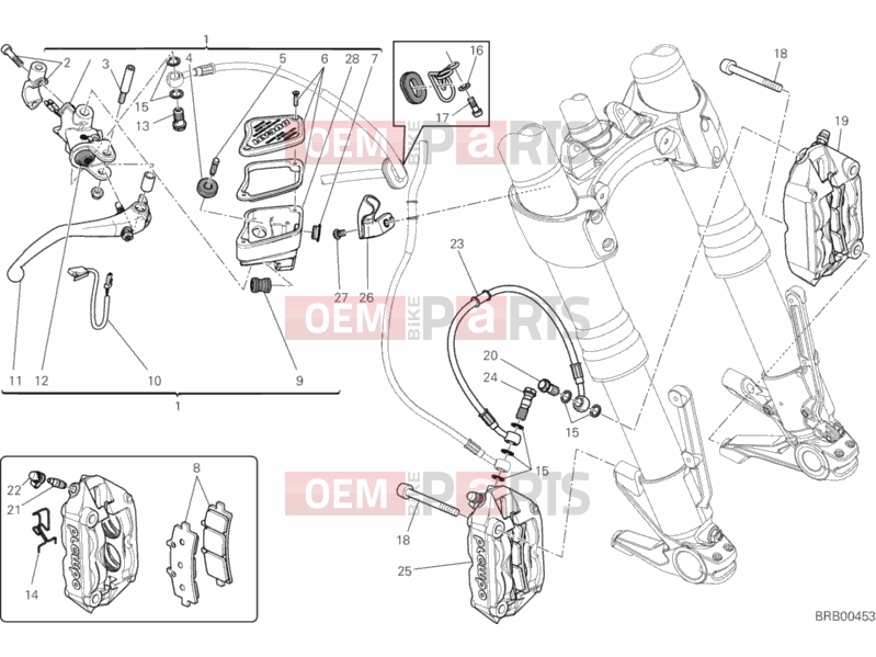 DUCATI 2013 Diavel FRONT BRAKE SYSTEM » BRAKING SYSTEM
