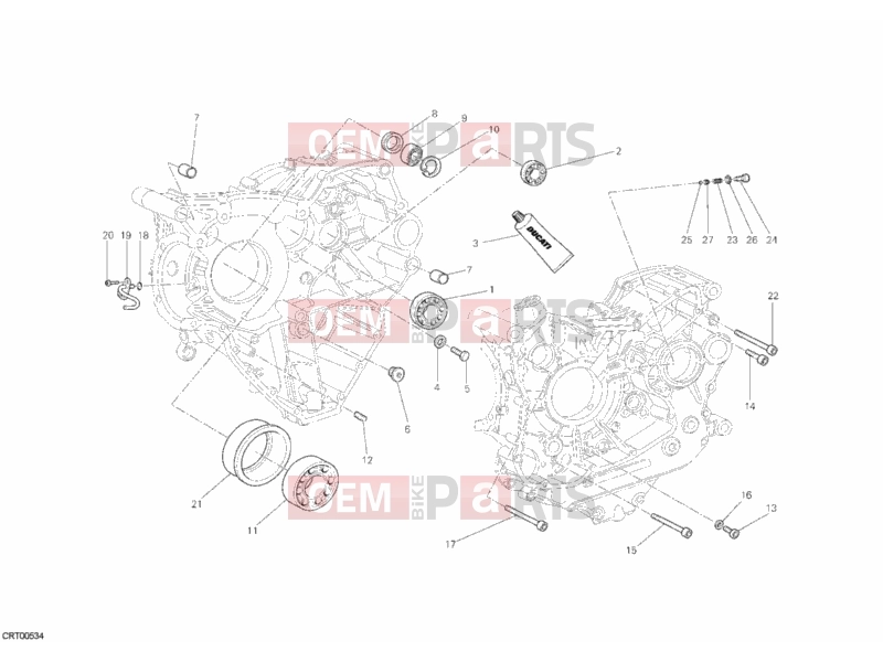 DUCATI 2013 Diavel CRANKCASE BEARINGS » ENGINE CASE