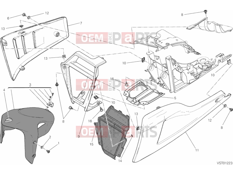 DUCATI 2013 Diavel BRA FRONT MUDGUARD » PLASTICS