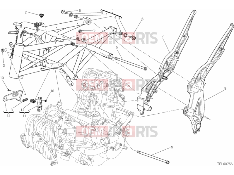 DUCATI 2013 Diavel CROMO FRAME » FRAME
