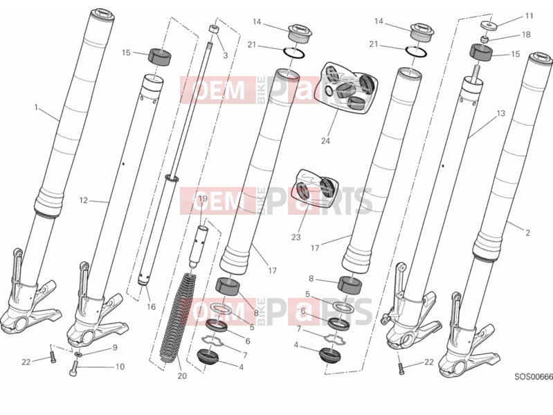 DUCATI 2013 HYPERMOTARD FRONT FORK » FRONT SUSPENSION