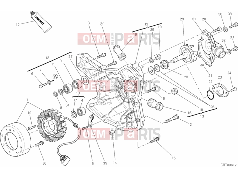 DUCATI 2013 HYPERMOTARD GENERATOR COVER » IGNITION SYSTEM