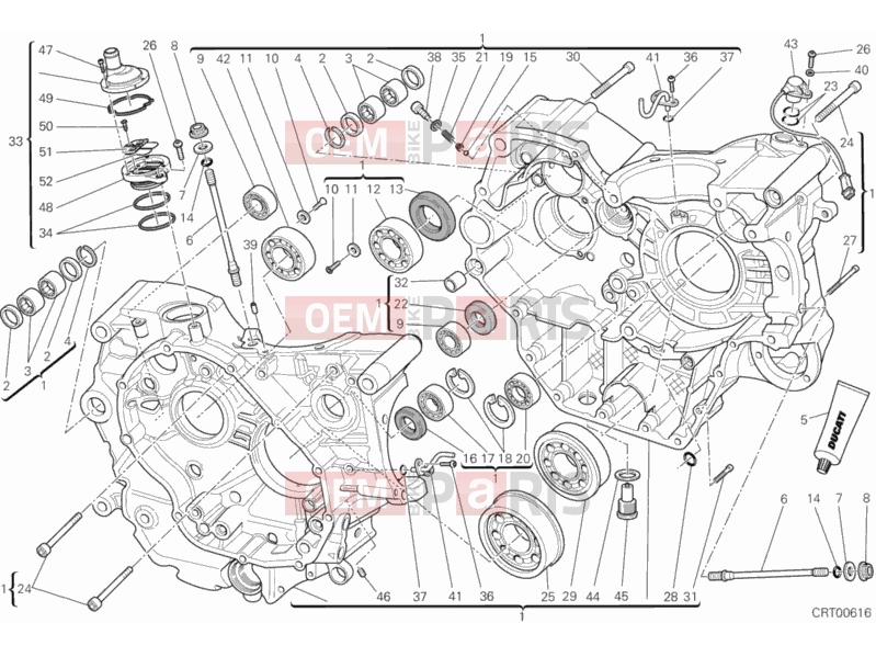 DUCATI 2013 HYPERMOTARD SP HALF-CRANKCASES PAIR » ENGINE CASE