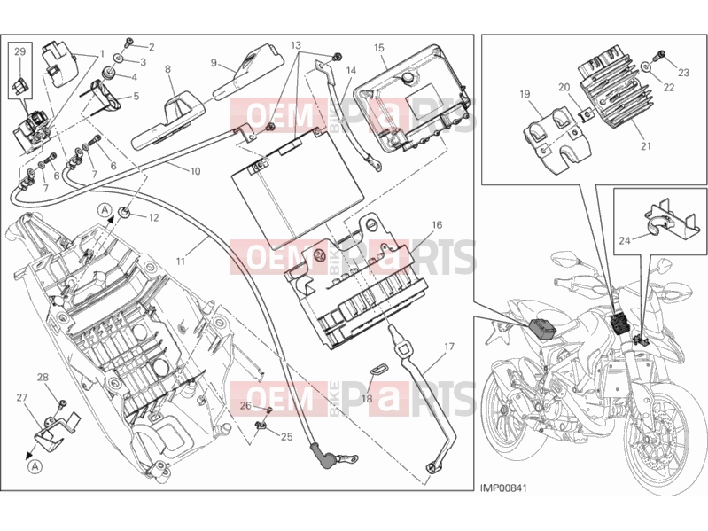 DUCATI 2013 HYPERSTRADA BATTERY HOLDER » WIRING HARNESS