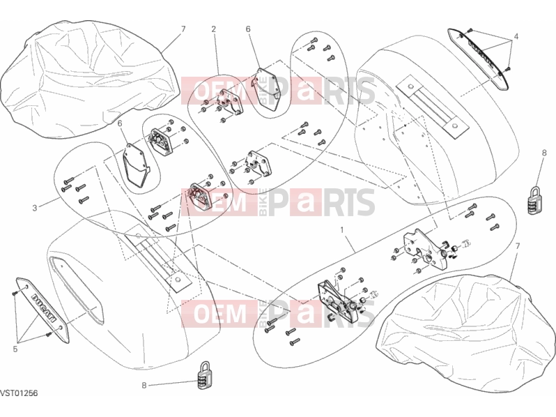 DUCATI 2013 HYPERSTRADA SIDE PANNIERS (ACCESSORIES) » ACCESSORIES