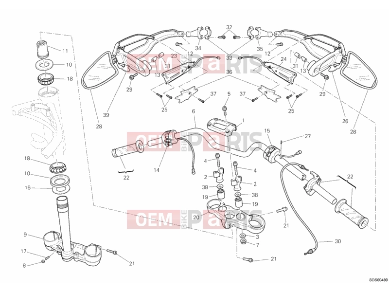 DUCATI 2012 Hypermotard 1100 EVO HANDLEBAR » HANDLE BAR