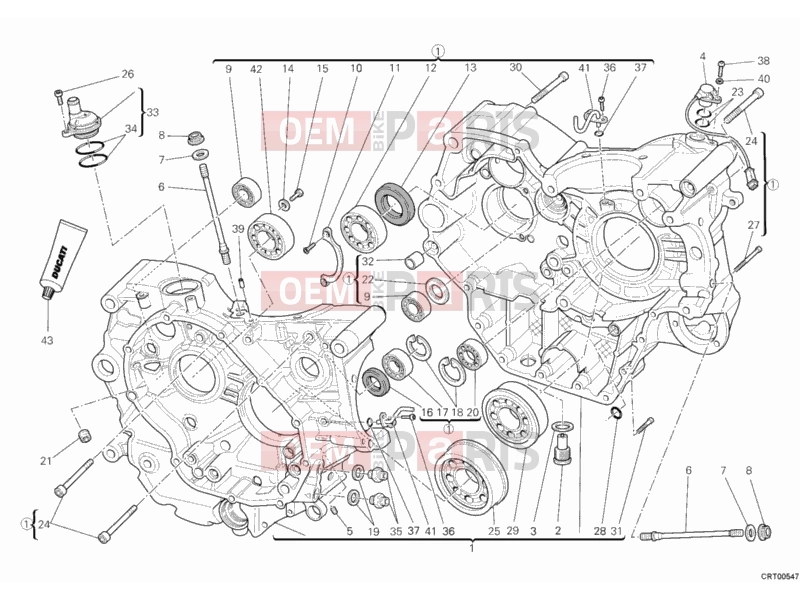 DUCATI 2012 Hypermotard 1100 EVO CRANKCASE » ENGINE CASE