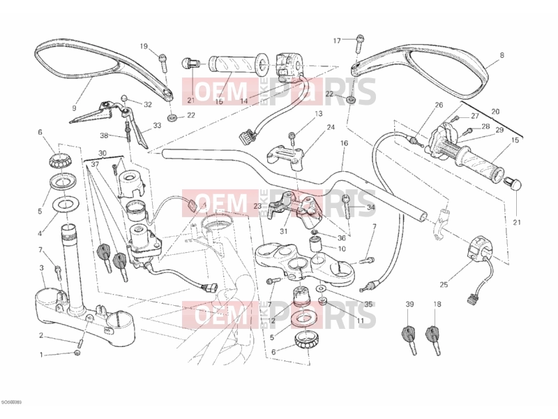 DUCATI 2012 Monster 1100 EVO ABS HANDLEBAR » HANDLE BAR