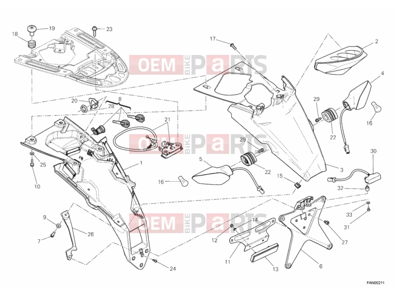 DUCATI 2012 Monster 1100 EVO ABS TAILLIGHT » LIGHTING SYSTEM