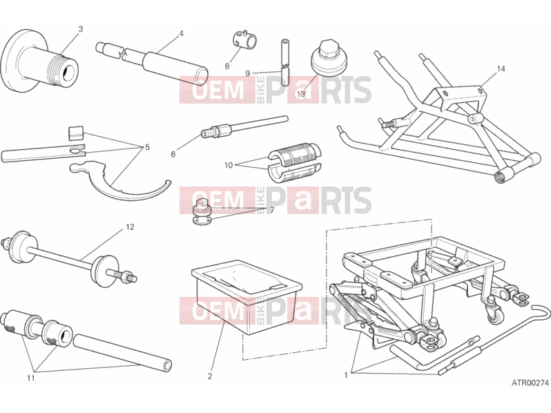 DUCATI 2012 Superbike 1199 Panigale WORKSHOP SERVICE TOOLS, FRAME » FRAME