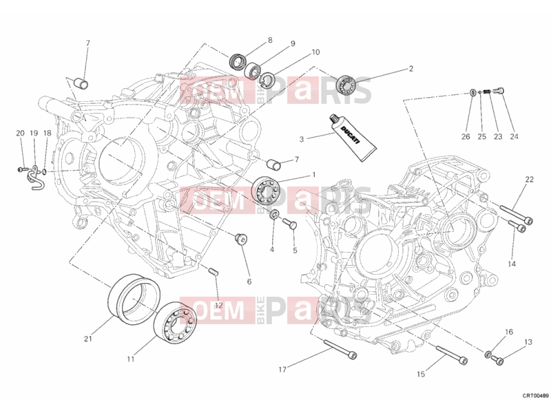DUCATI 2012 Multistrada 1200 ABS CRANKCASE BEARINGS » ENGINE CASE