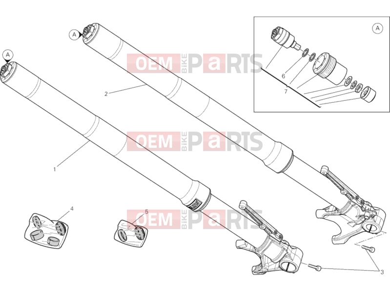 DUCATI 2012 Multistrada 1200 S Pikes Peak FRONT FORK » FRONT SUSPENSION