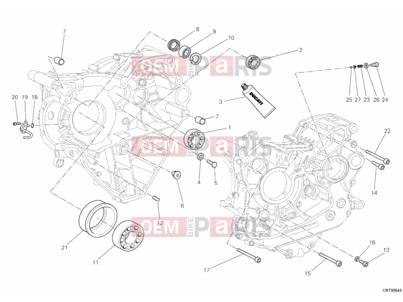 DUCATI 2012 Multistrada 1200 S Pikes Peak CRANKCASE BEARINGS » ENGINE CASE