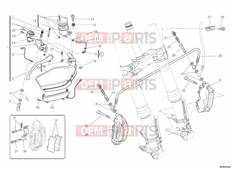 DUCATI 2012 Multistrada 1200 S Touring FRONT BRAKE SYSTEM » BRAKING SYSTEM