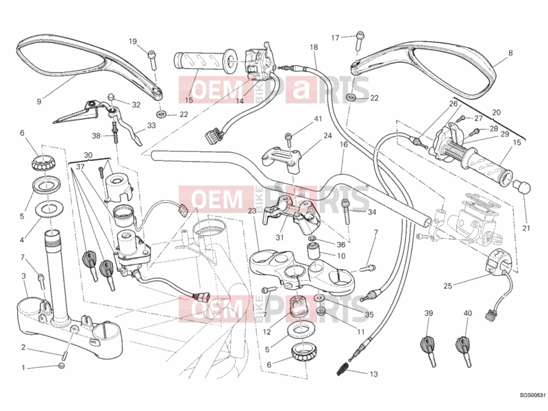 DUCATI 2012 Monster 659 ABS HANDLEBAR » HANDLE BAR