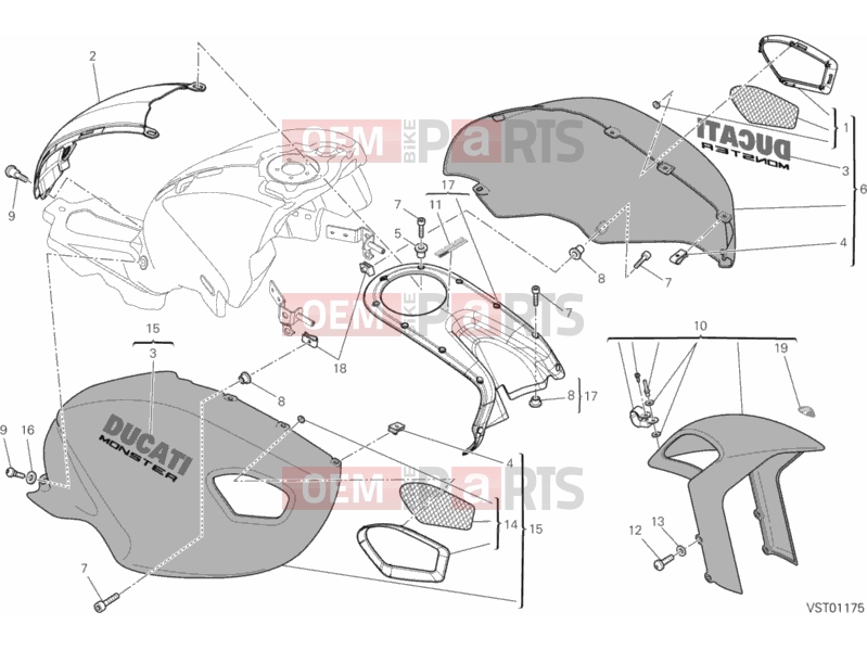 DUCATI 2012 Monster 659 FAIRING » PLASTICS