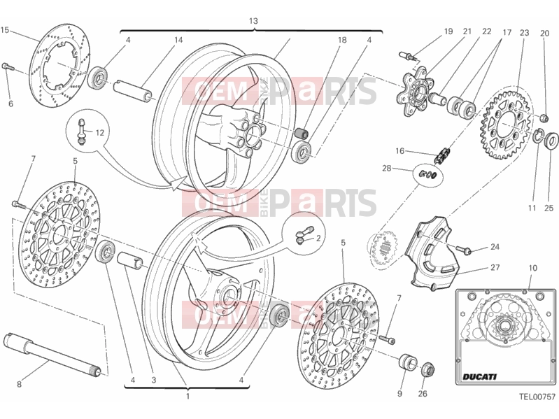 DUCATI 2012 Monster 659 WHEELS » FRONT WHEEL