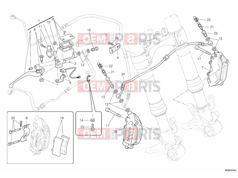 DUCATI 2012 Monster 696 ABS FRONT BRAKE SYSTEM » BRAKING SYSTEM
