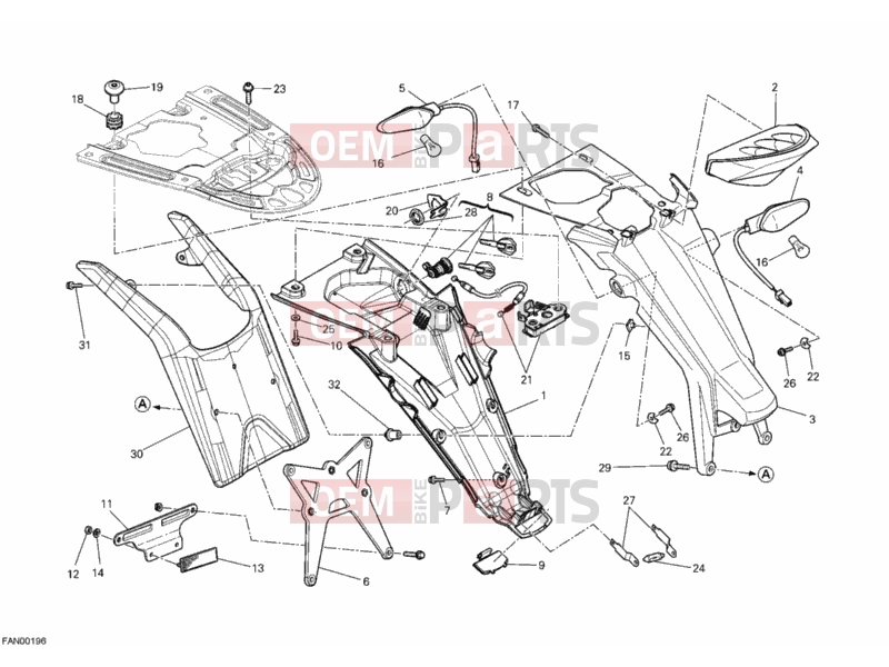 DUCATI 2012 Monster 696 ABS TAILLIGHT AUS » LIGHTING SYSTEM