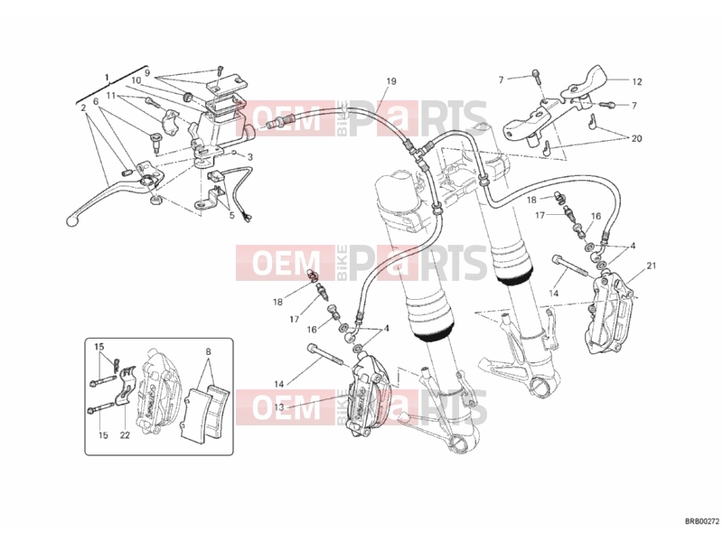 DUCATI 2012 Hypermotard 796 FRONT BRAKE SYSTEM » BRAKING SYSTEM