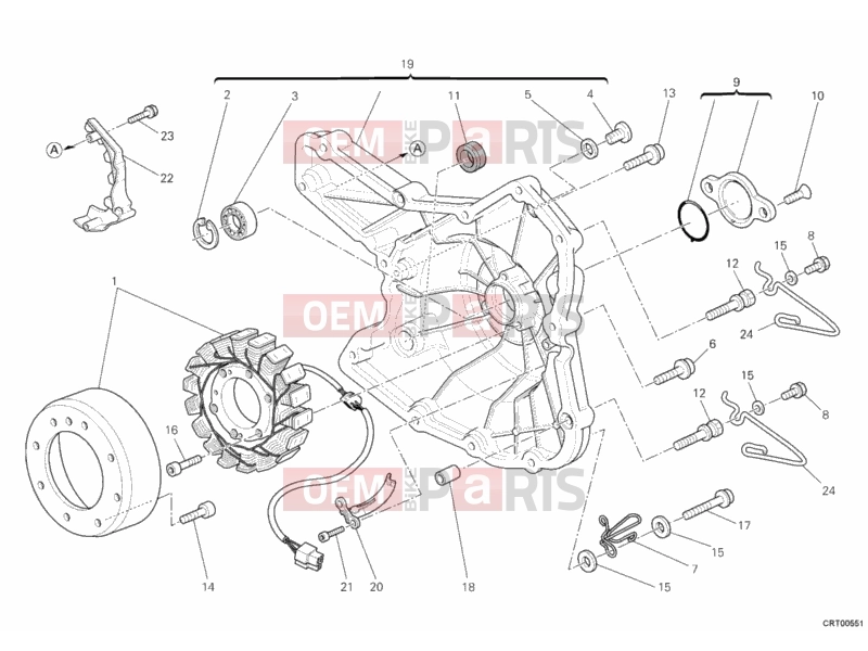 DUCATI 2012 Hypermotard 796 GENERATOR COVER » IGNITION SYSTEM