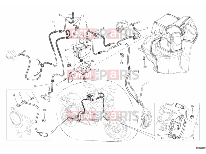 DUCATI 2012 Monster 796 ABS BRAKING SYSTEM ABS » BRAKING SYSTEM