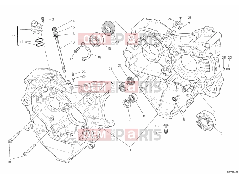 DUCATI 2012 Superbike 848 CRANKCASE » ENGINE CASE