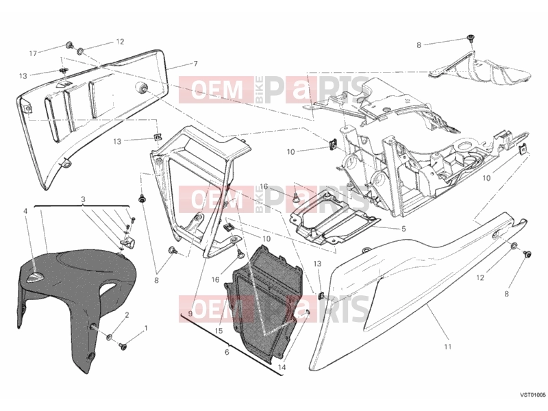 DUCATI 2012 Diavel FRONT MUDGUARD » PLASTICS