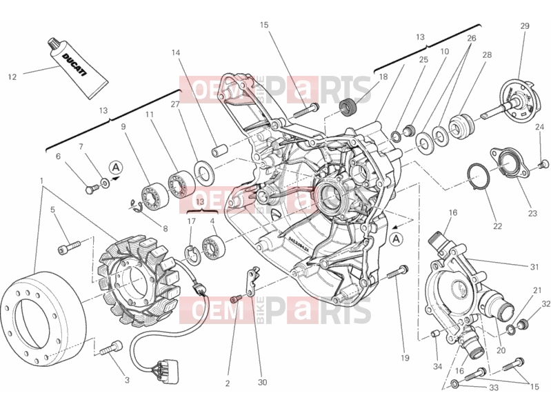 DUCATI 2012 Diavel Carbon GENERATOR COVER » IGNITION SYSTEM