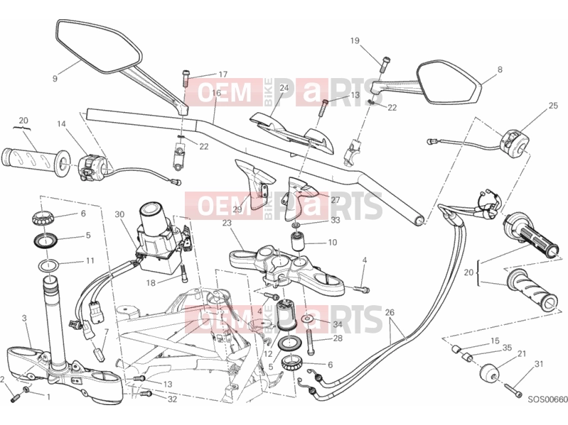 DUCATI 2012 Diavel Carbon BRA HANDLEBAR » HANDLE BAR