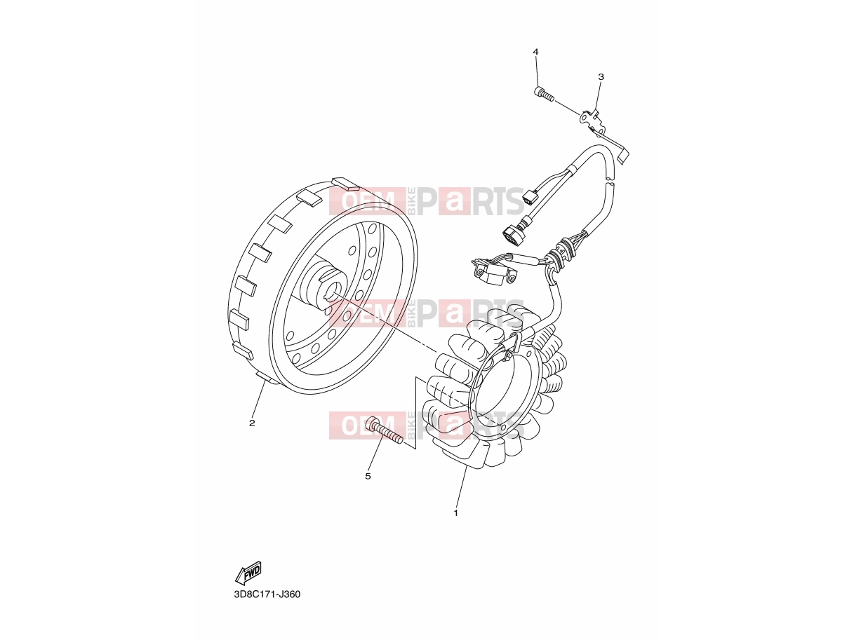 YAMAHA XVS 1300 A Midnight Star XVS1300A (1CS5) 2014 GENERATOR