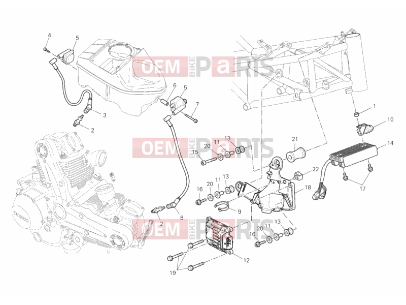 DUCATI 2011 Hypermotard 1100 EVO CONTROL UNIT » HANDLE BAR