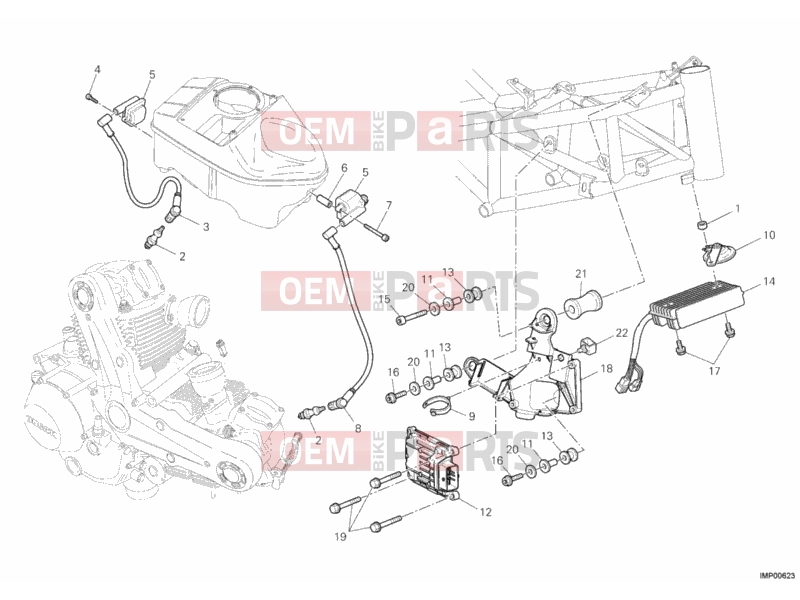 DUCATI 2011 Hypermotard 1100 EVO SP CONTROL UNIT » HANDLE BAR
