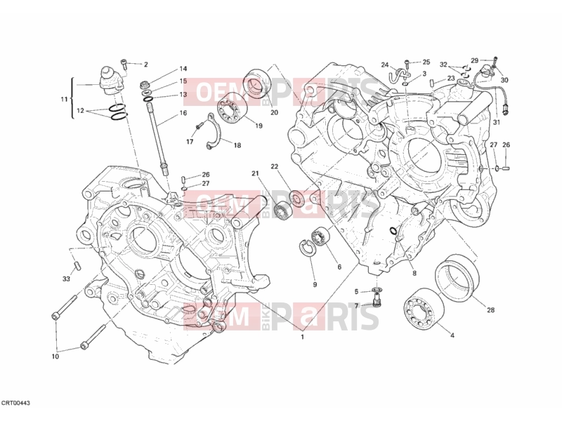 DUCATI 2011 Superbike 1198 CRANKCASE » ENGINE CASE
