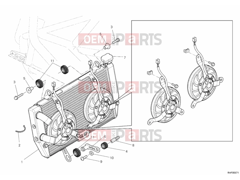 DUCATI 2011 Multistrada 1200 WATER COOLER » COOLING SYSTEM