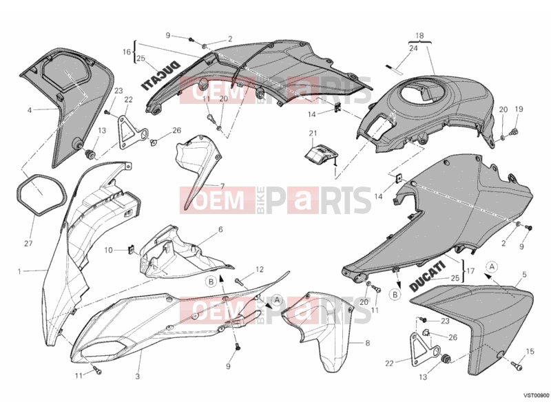 DUCATI 2011 Multistrada 1200 ABS 34A - FAIRING » PLASTICS