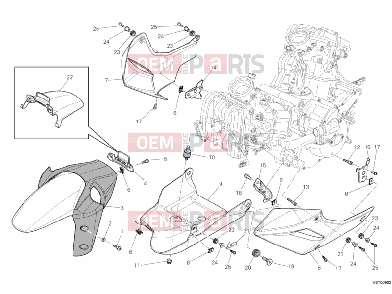DUCATI 2011 Multistrada 1200 ABS 34B - FAIRING » PLASTICS