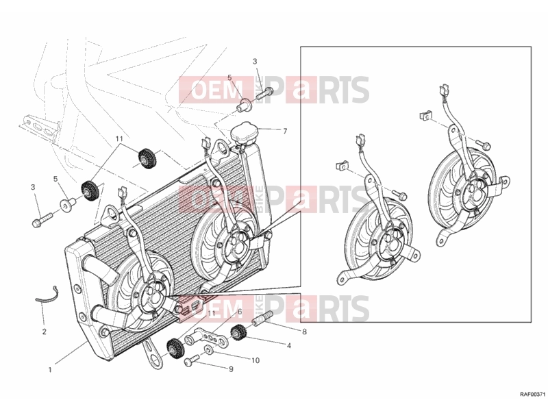 DUCATI 2011 Multistrada 1200 ABS WATER COOLER » COOLING SYSTEM