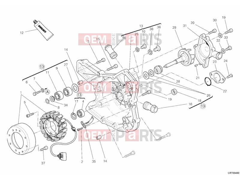 DUCATI 2011 Multistrada 1200 ABS GENERATOR COVER » IGNITION SYSTEM