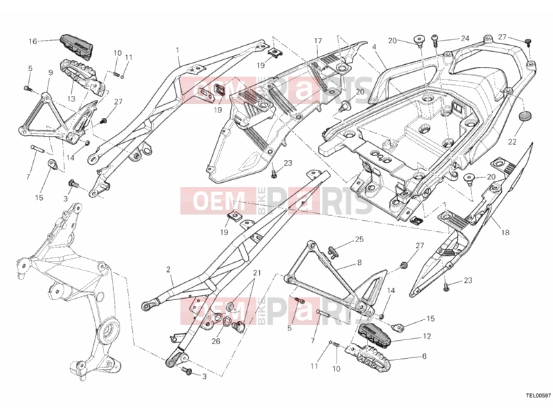 DUCATI 2011 Multistrada 1200 S Sport REAR FRAME COMP. » FRAME