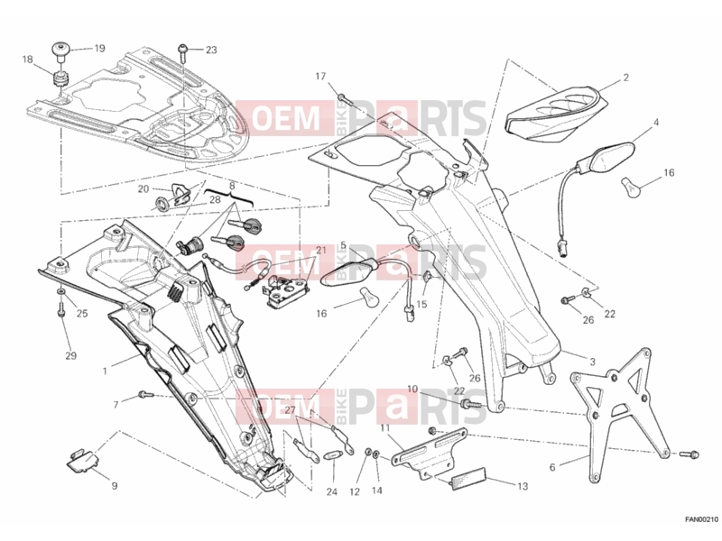 DUCATI 2011 Monster 696 ABS TAILLIGHT » LIGHTING SYSTEM