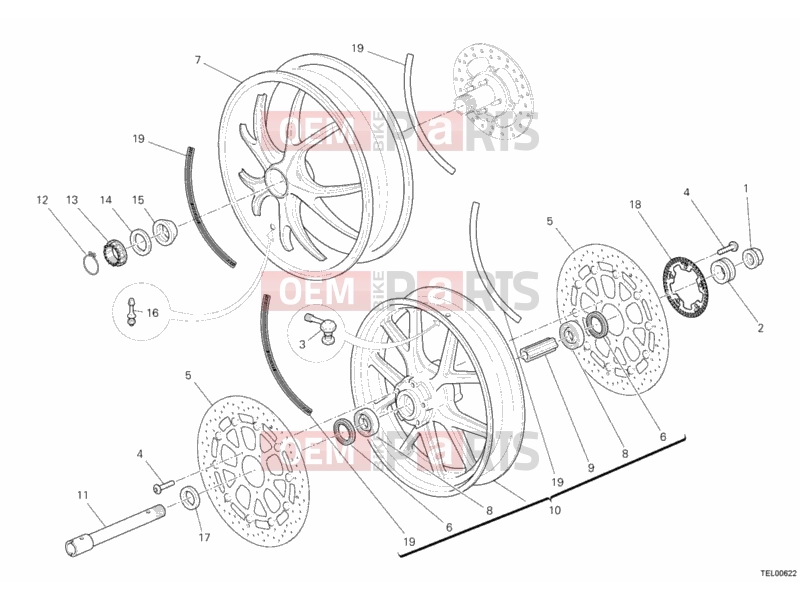 DUCATI 2011 Monster 796 ABS WHEELS » FRONT WHEEL