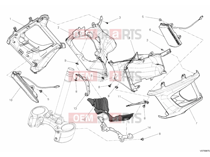 DUCATI 2011 Diavel COVER, RADIATOR » COOLING SYSTEM