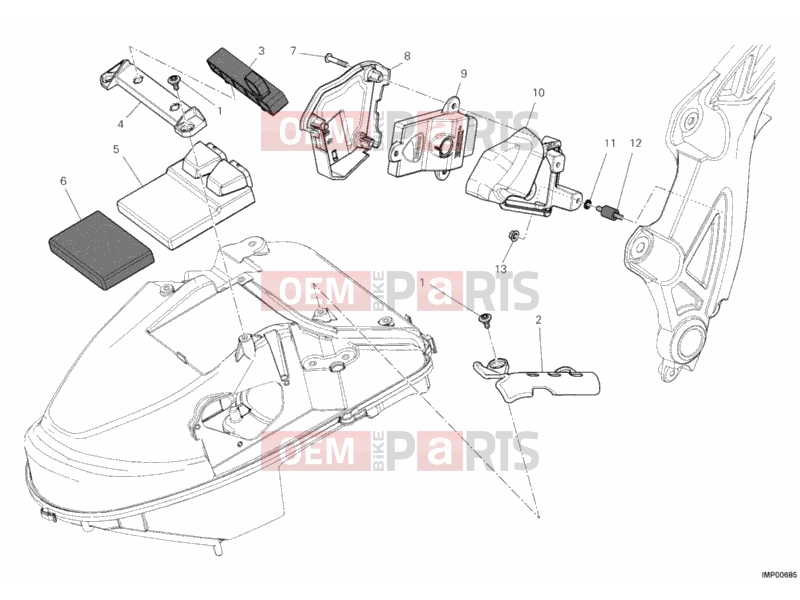 DUCATI 2011 Diavel Carbon ENGINE CONTROL UNIT » HANDLE BAR