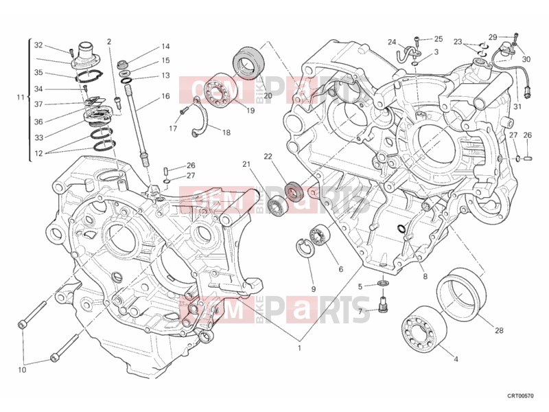 DUCATI 2011 Diavel Carbon CRANKCASE » ENGINE CASE
